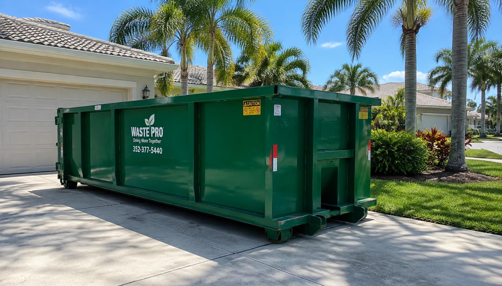 Yard Waste & Storm Debris dumpster in Zephyrhills FL